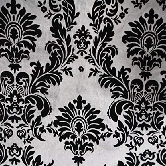 Velvet Damask Polyester Taffeta Fabric, All Colors - Picture 16 of 16